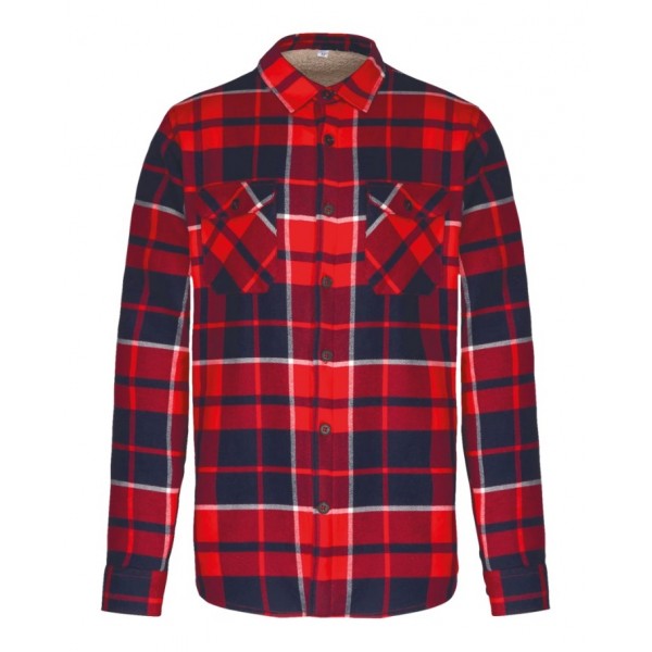 Camicia foderata in sherpa uomo