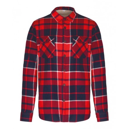 Camicia foderata in sherpa uomo