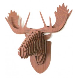 Tête de caribou en bois
